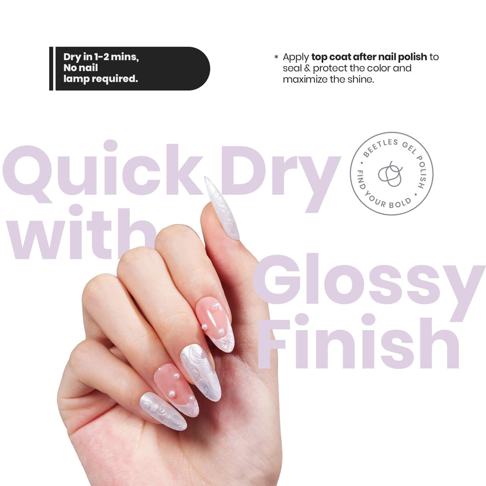 Beetles long-lasting polish on nail demonstrates eight-day durability.
