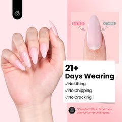 Beetles long-lasting gel supports extensions with strong, flexible nails.