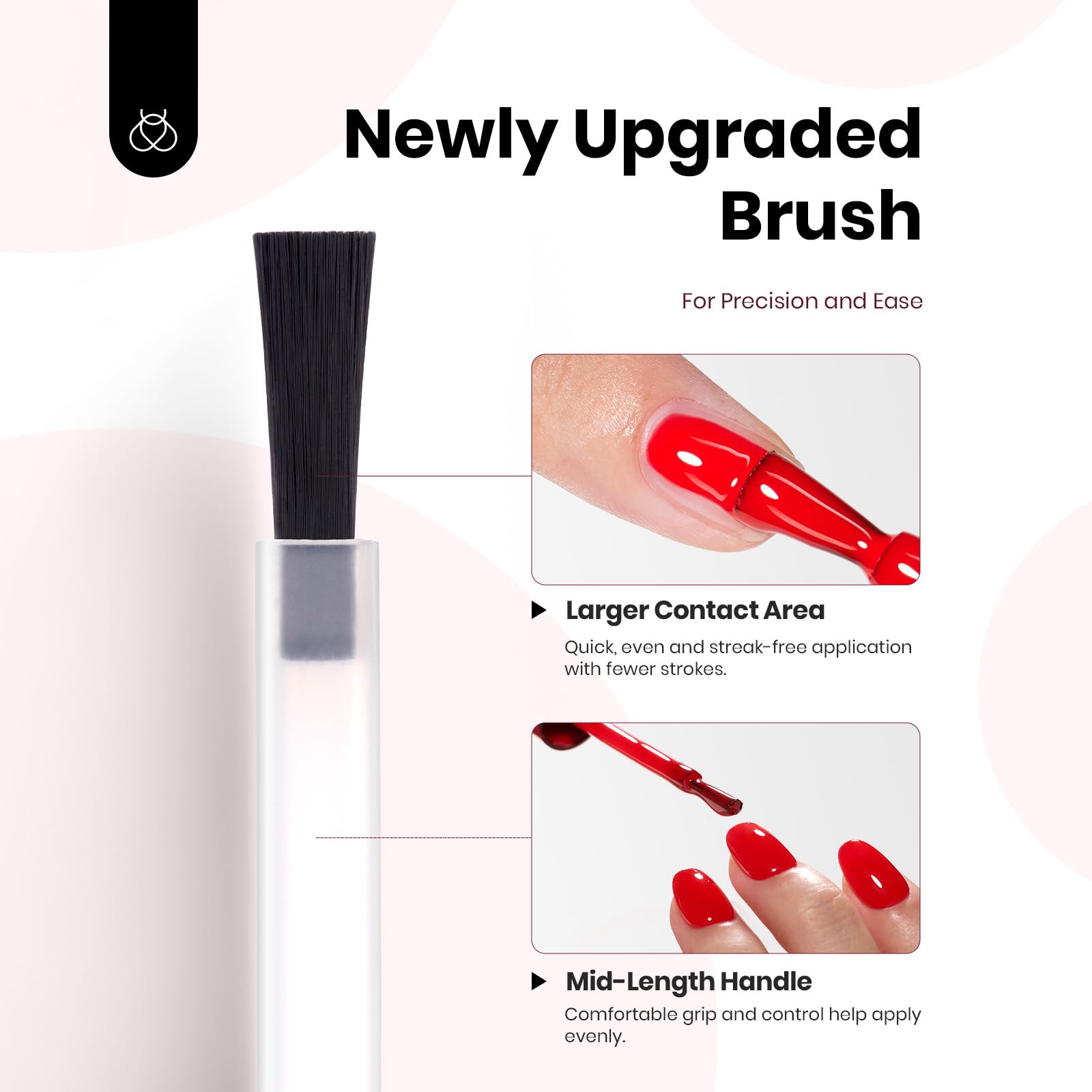 Beetles red gel polish set offers durable color and gloss.