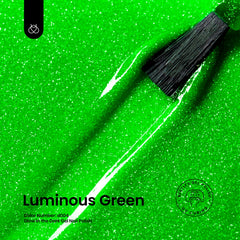 Beetles luminous green gel polish glows after light exposure for night looks