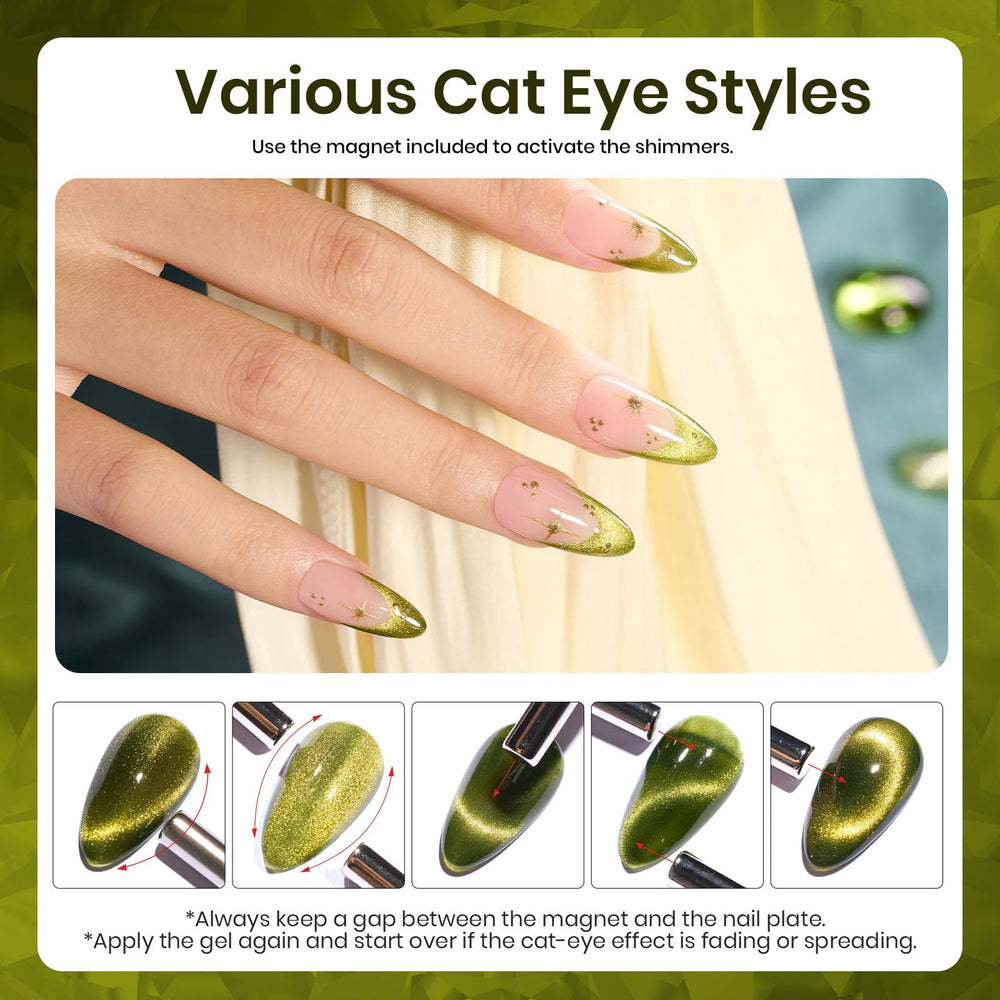 Beetles magnetic tool in action enables customizable cat eye styles.