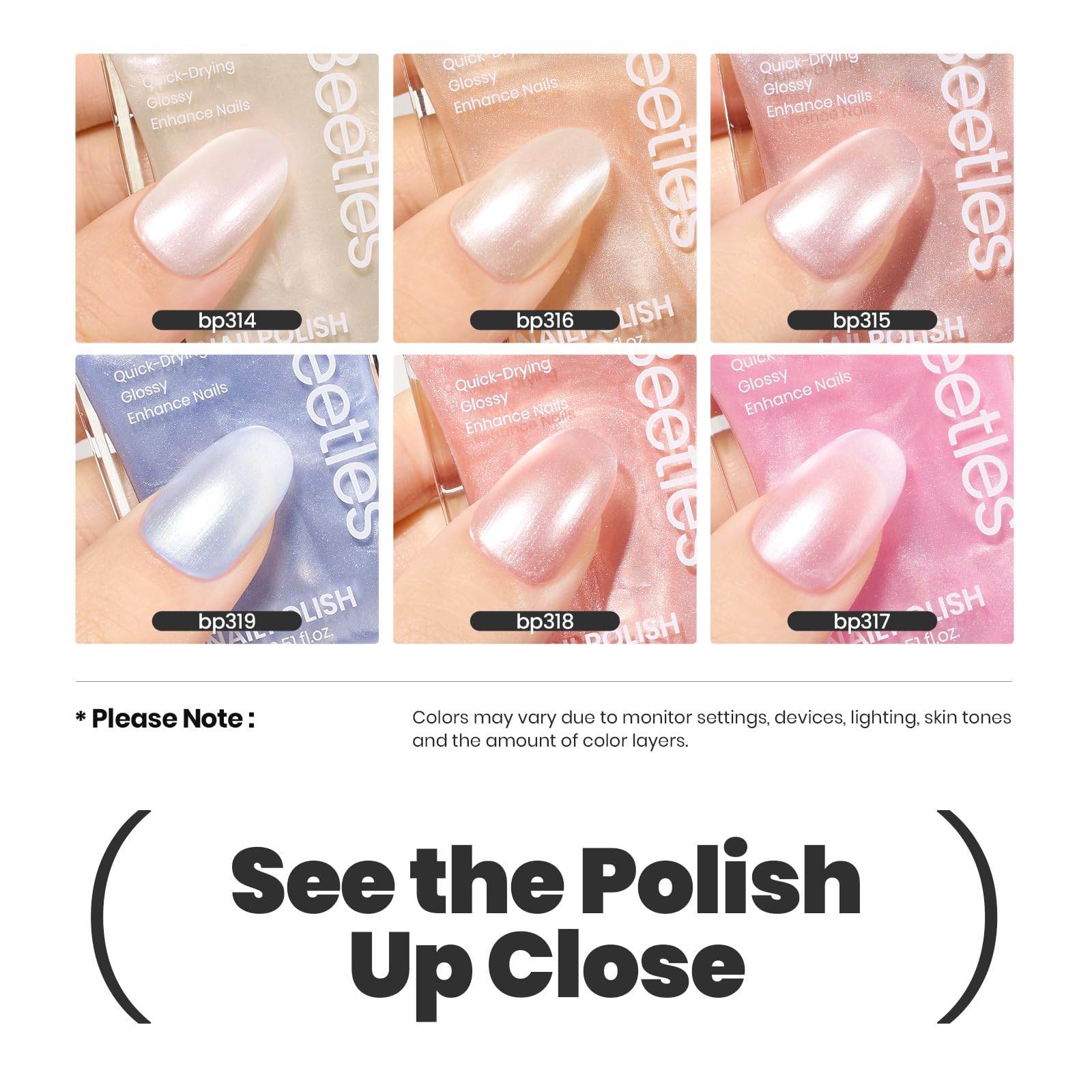 Beetles Mermaid glow nail polish adds iridescent shine.