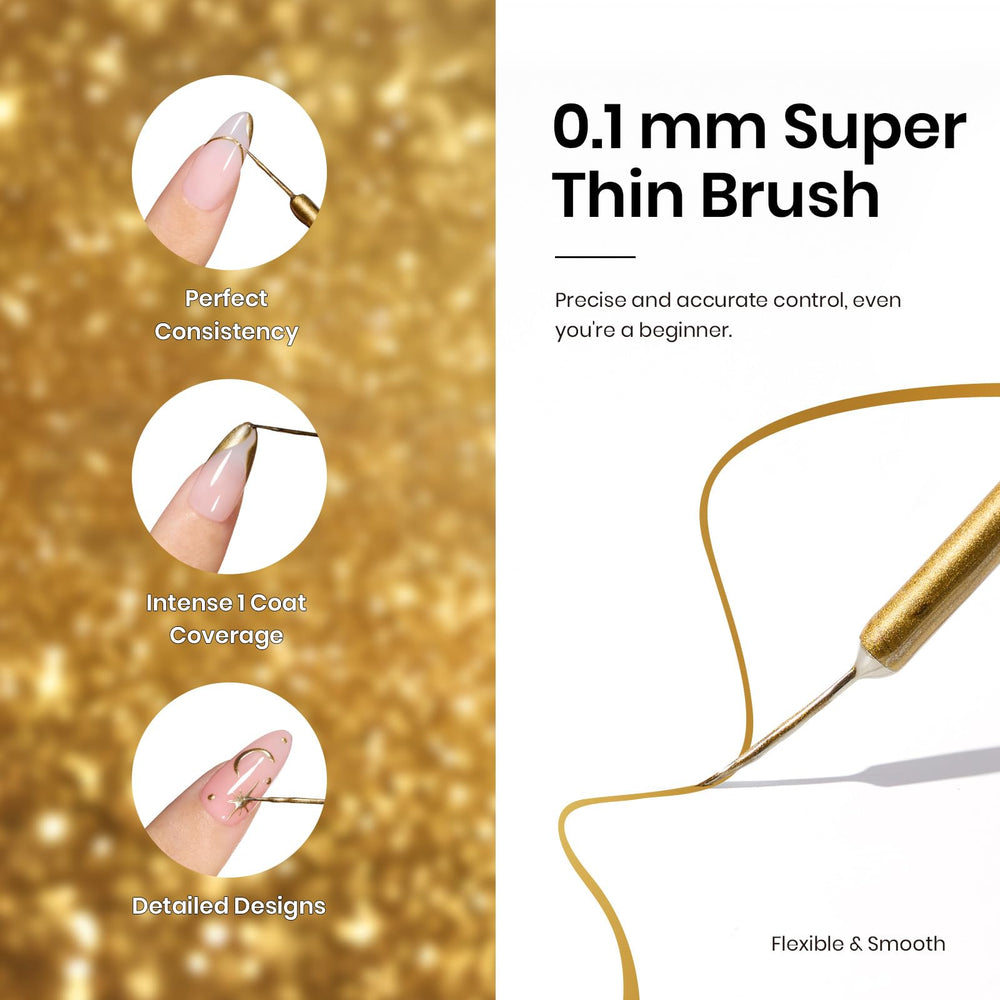 Beetles Metallic Gold Gel Liner highly pigmented for vibrant gold