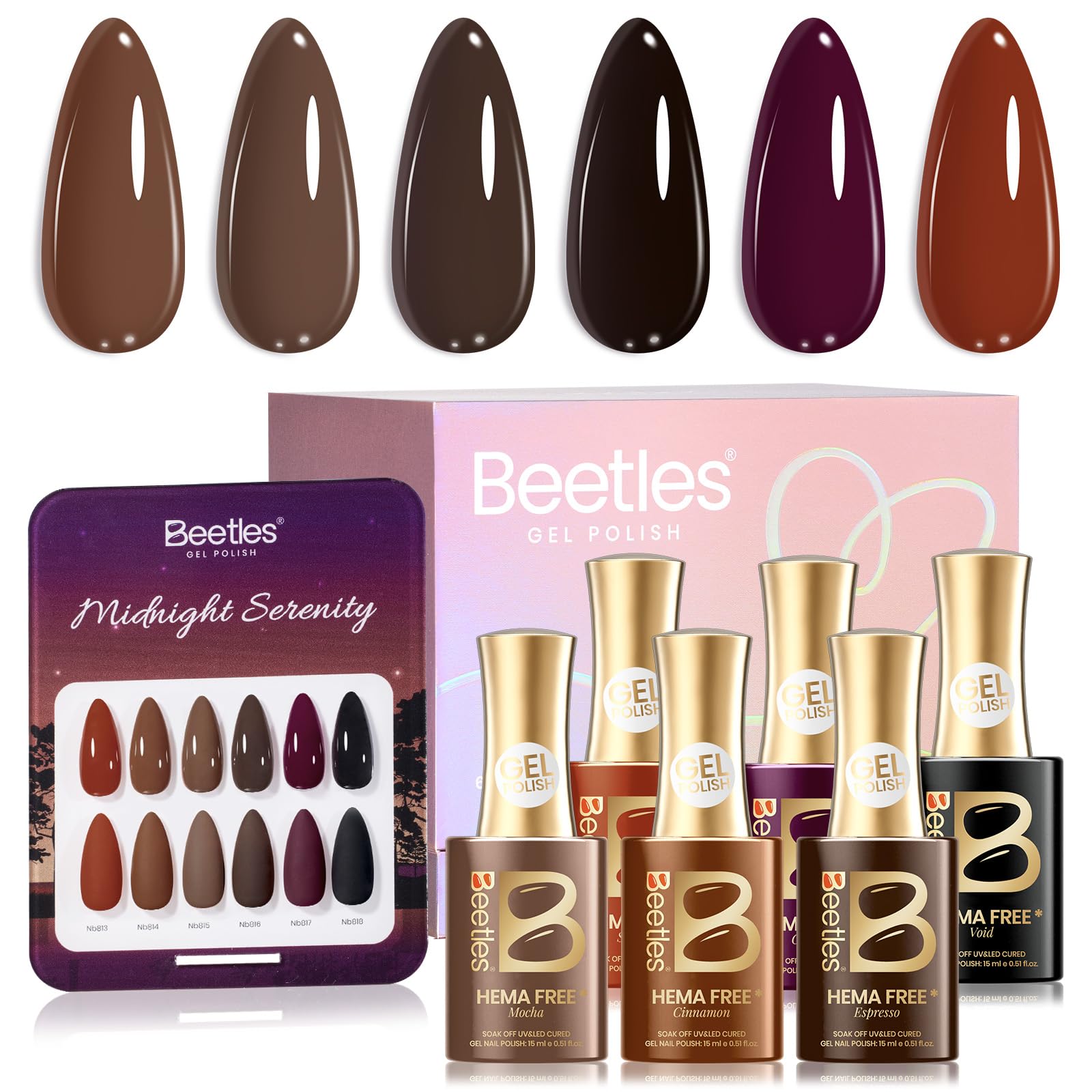 Beetles Midnight Serenity box for an organized, salon-ready display of the gel polish set.