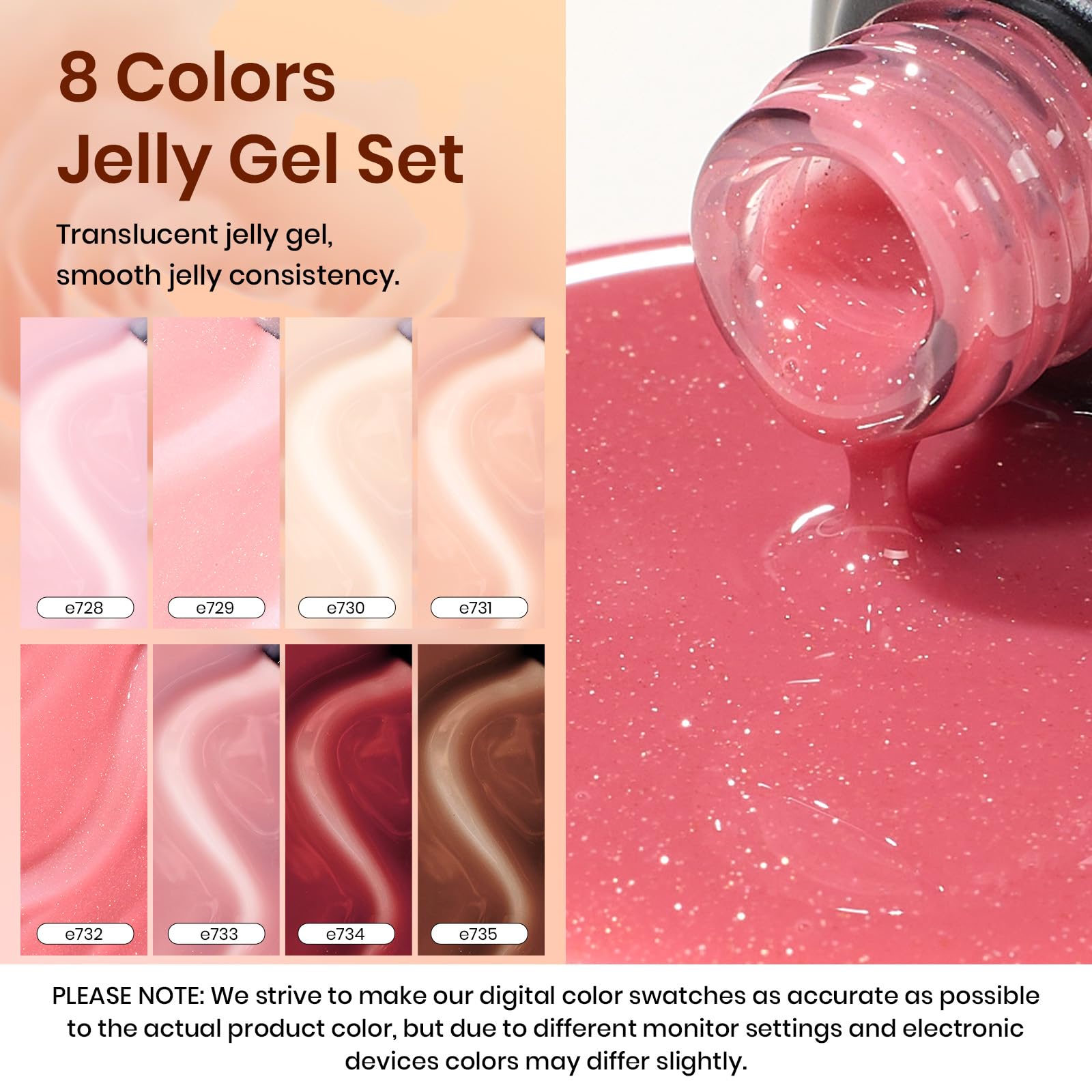 Beetles milky pink gel polish application looks smooth and even
