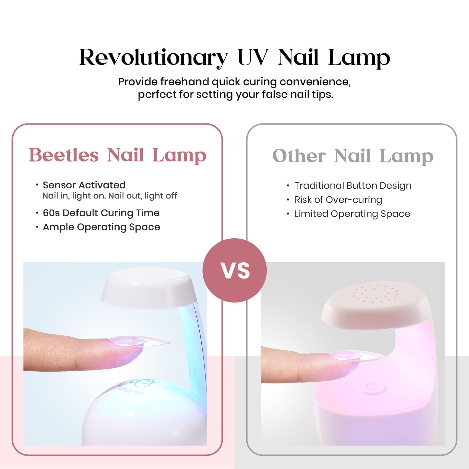 Beetles mini UV nail lamp with USB for quick cure