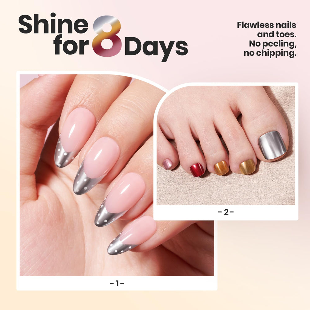 Beetles Mirror Nail Polish Set Bronze with warm chrome sparkle for versatile looks.