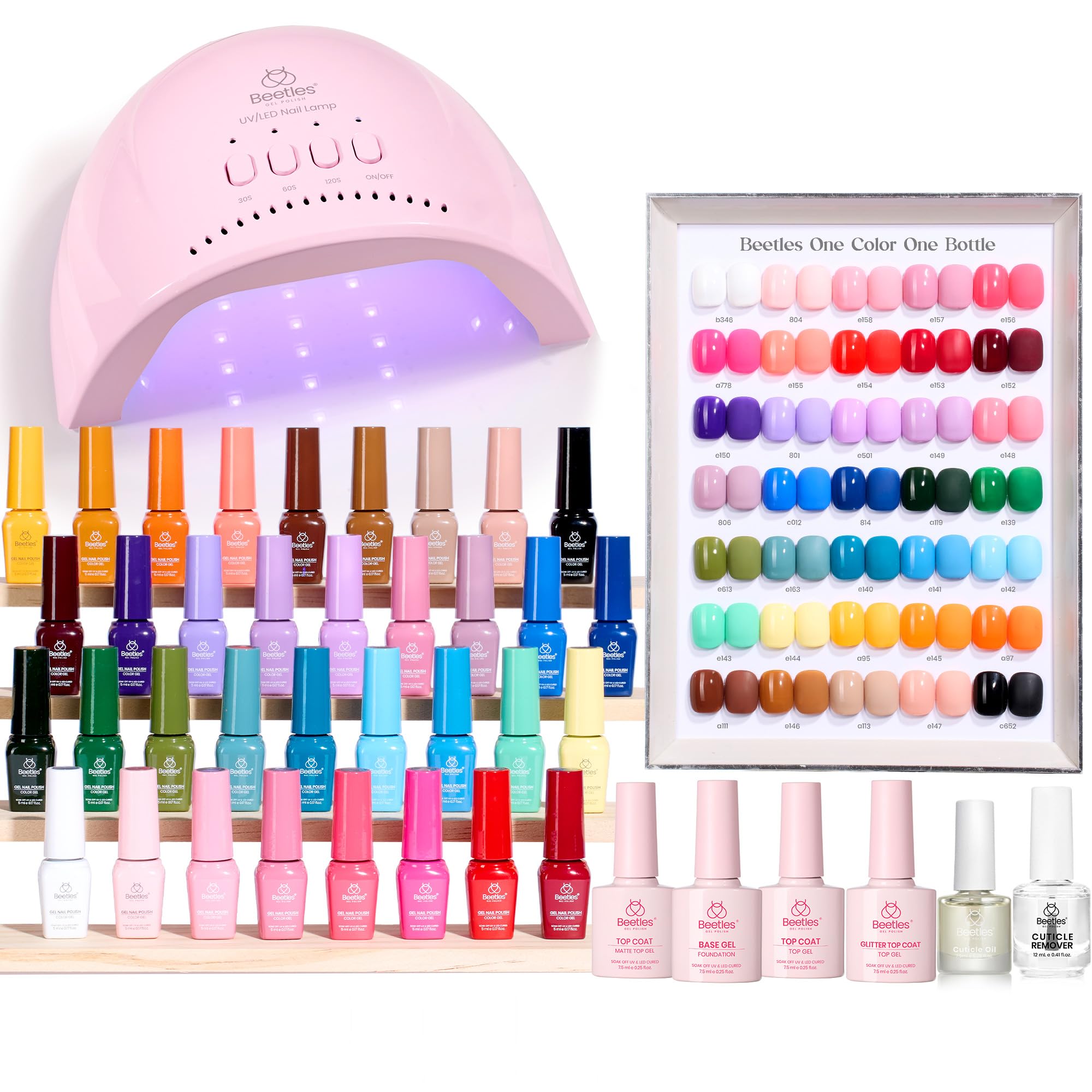Beetles Mood Mosaic 35-color gel set for vibrant at home manicures
