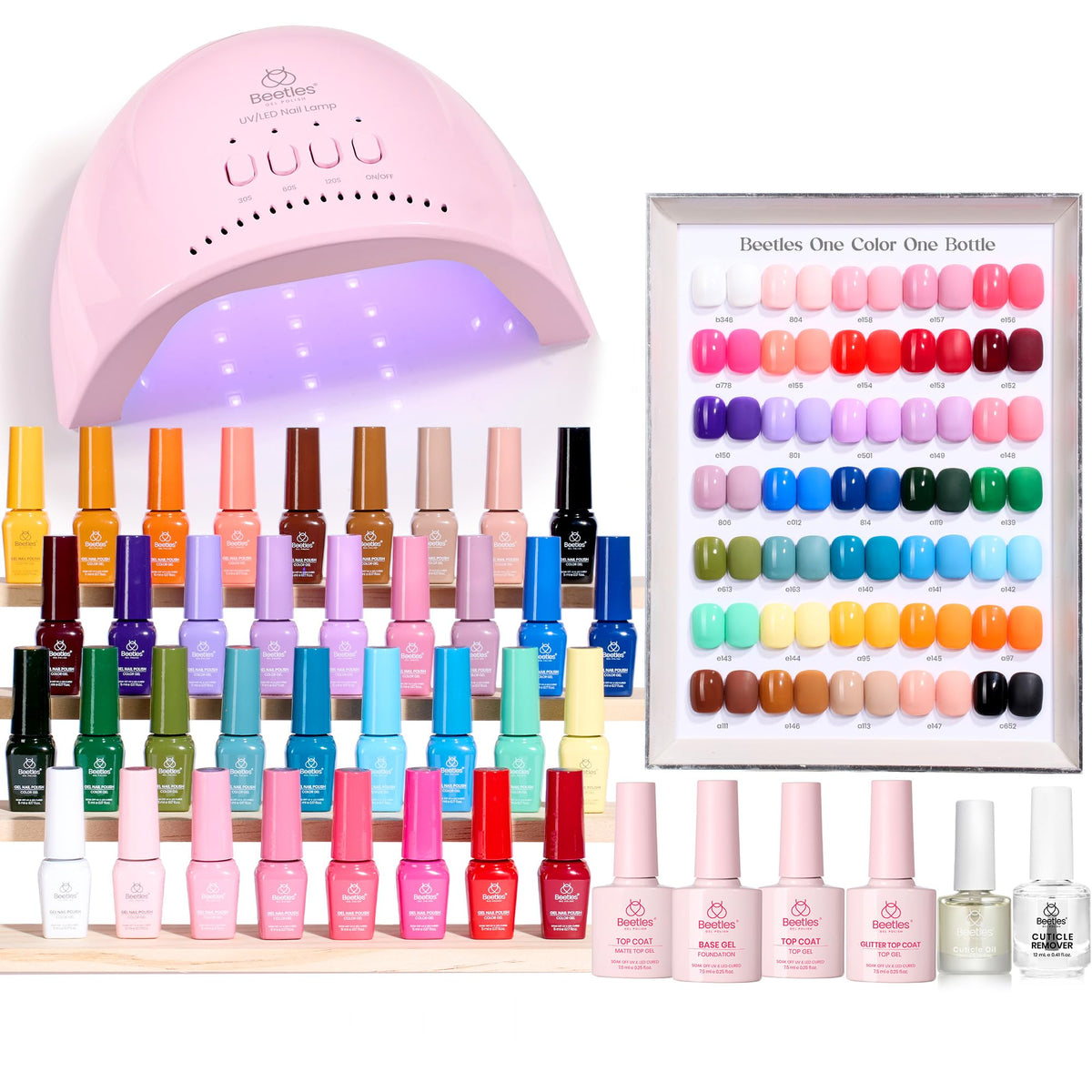 Beetles Mood Mosaic 35-color gel set for vibrant at home manicures
