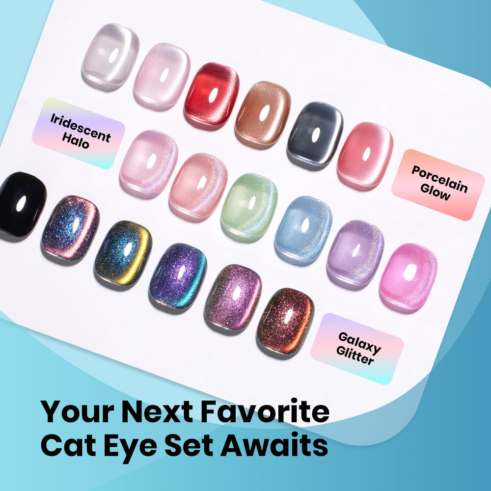 Beetles Moonlit Mist Cat Eye shades shaken for even pigment and smooth application.