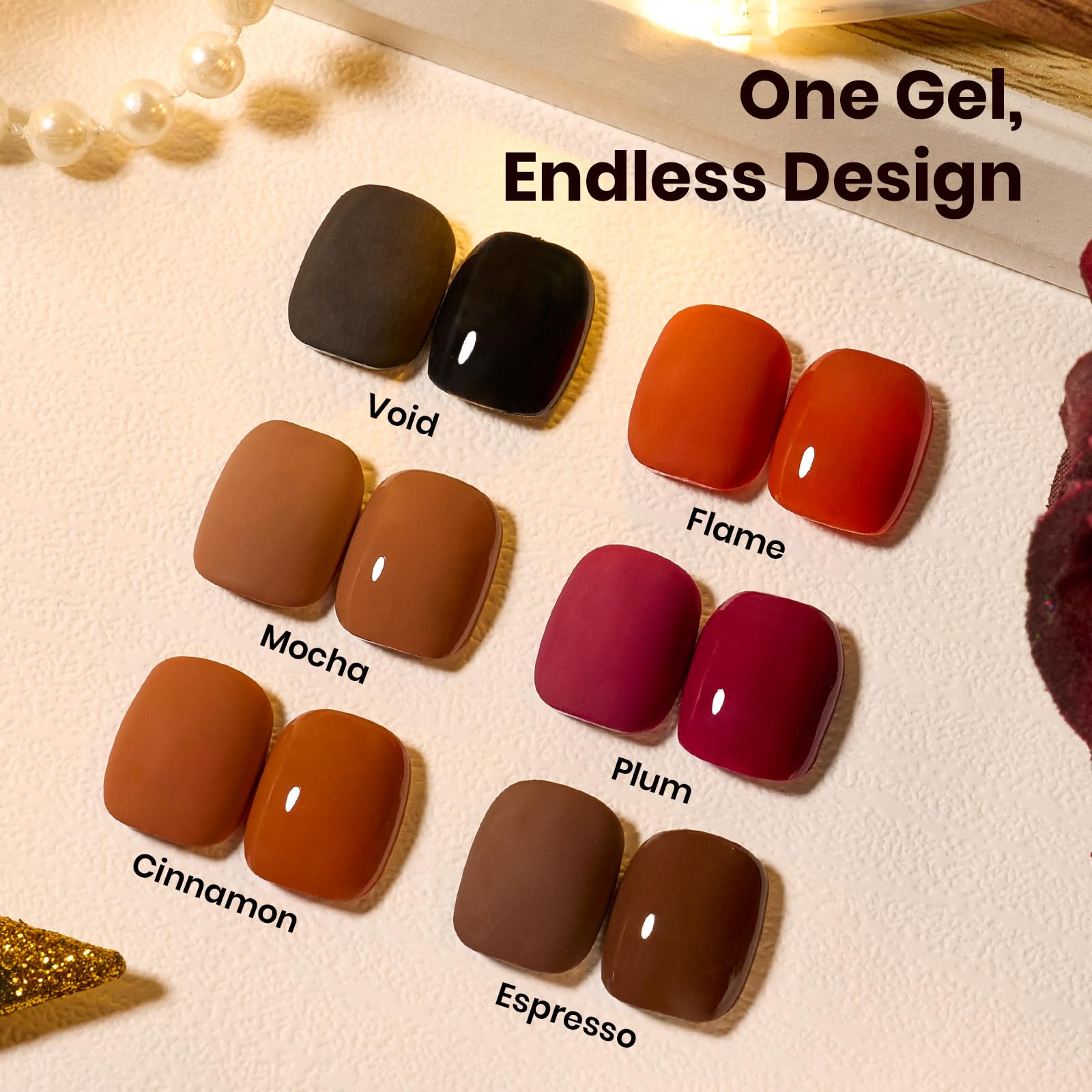 Beetles muted noir bottle provides sleek, versatile dark shade for classic looks.
