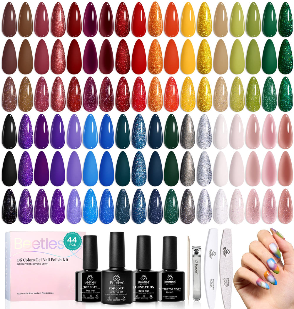 Beetles Mystic Wonderland kit with 36 colors for versatile at-home manicures.