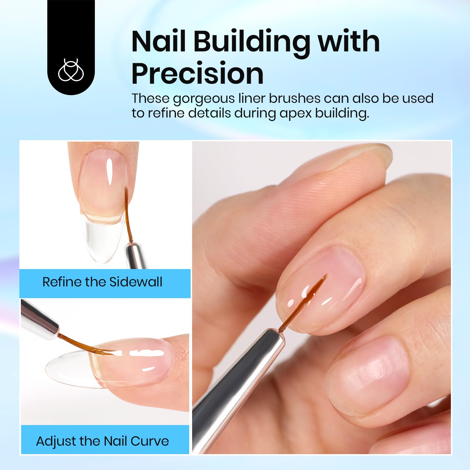 Beetles Gel Polish nail art brush metal shank for durable, stable performance