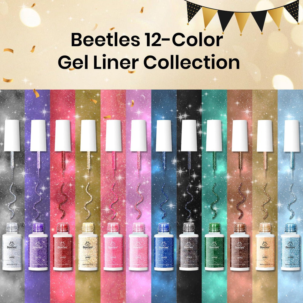 Beetles Gel Liner DIY nail art set for creative experimentation