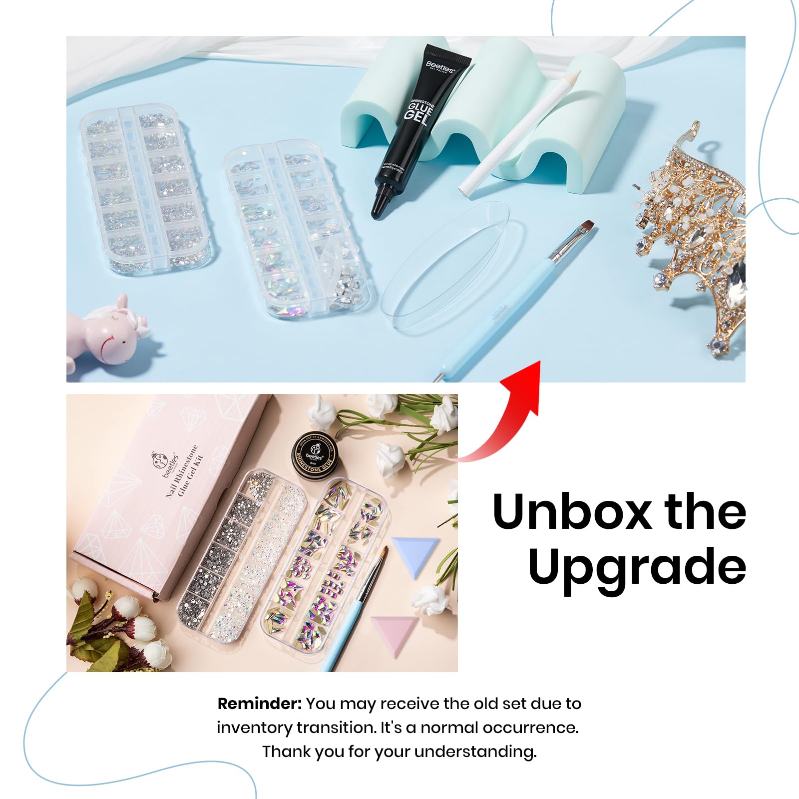 Beetles Gift box featuring nail gems set for nail art lovers