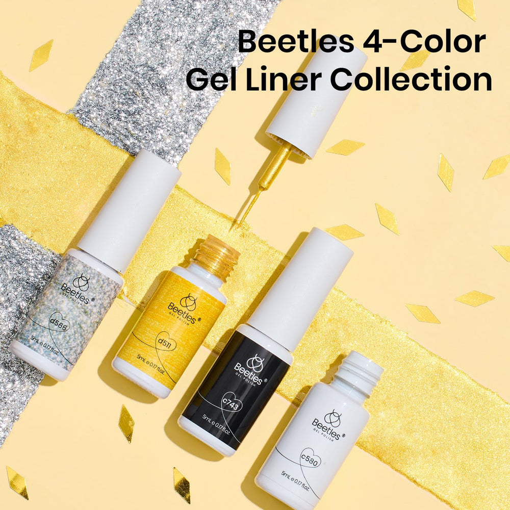 Beetles Nail Art Liner Set cruelty-free branding on packaging signals ethical beauty.