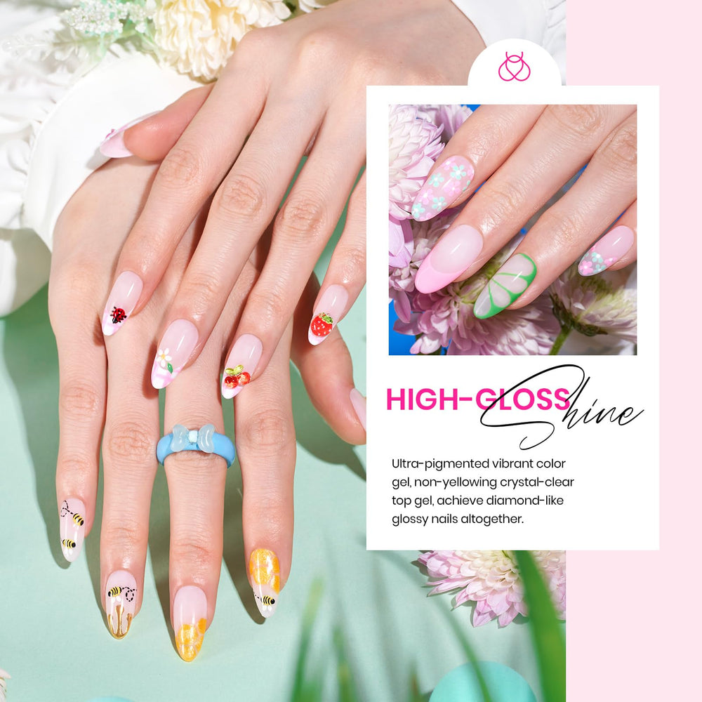 Beetles double-ended nail art pen for precise designs.