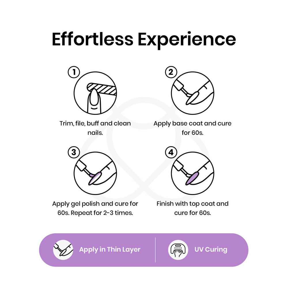 Beetles Purple Jelly Gel Polish on nails, delivering easy, elegant coverage.