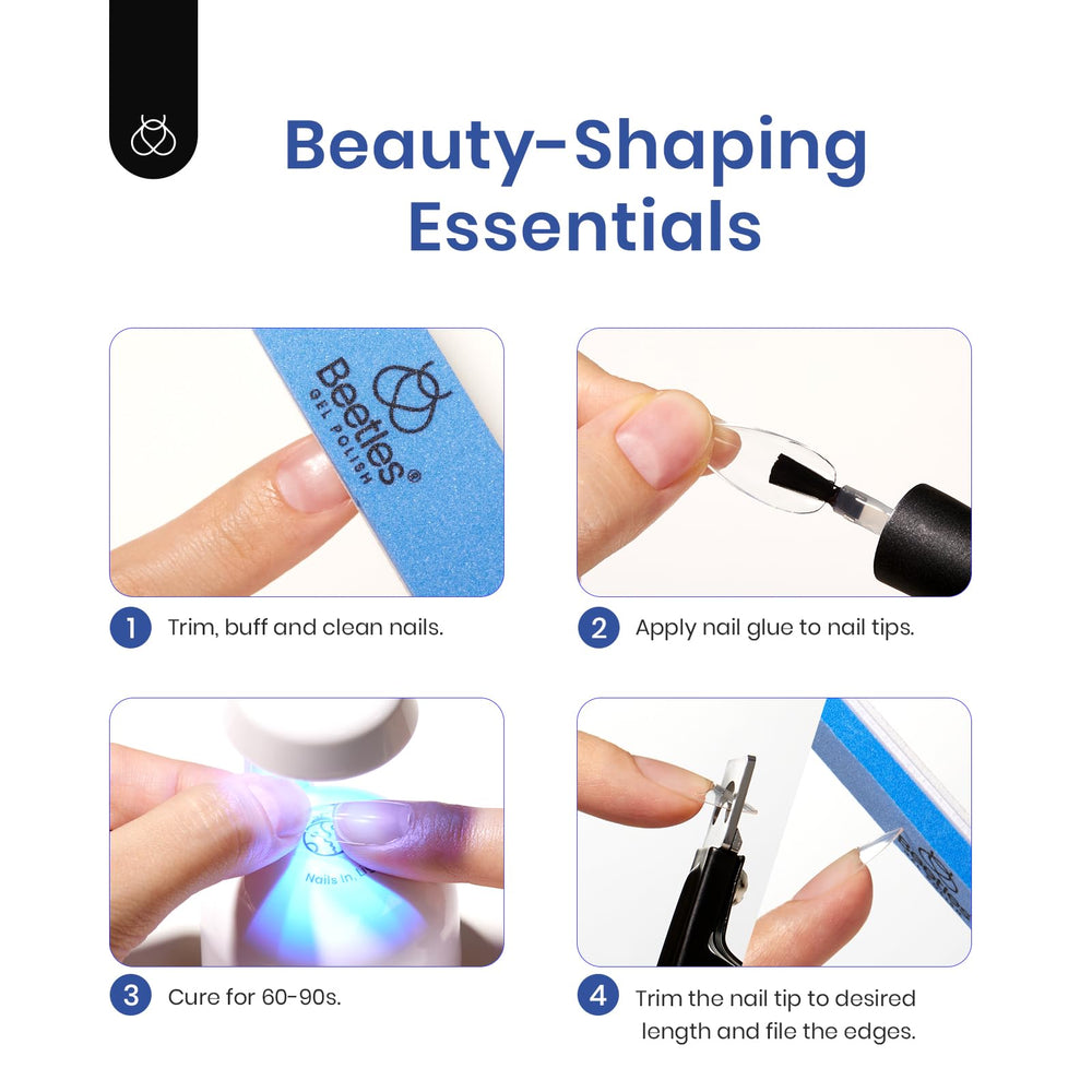 Beetles Gel Polish nail-art finish delivers smooth shine.