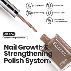 Beetles Gel Polish coconut-mousse set promotes fast natural drying in minutes.