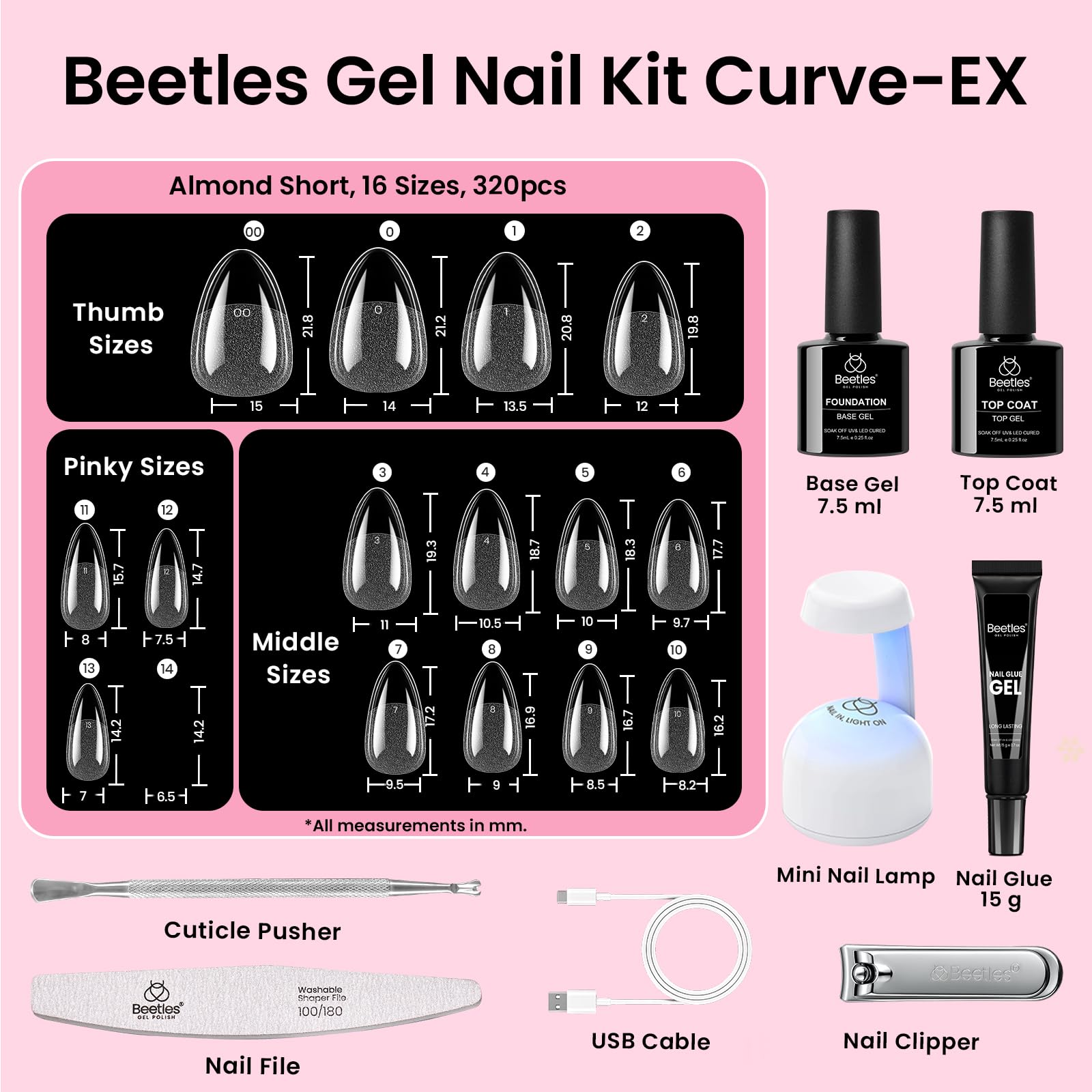 Beetles Nail clipper and file set for precise shaping.