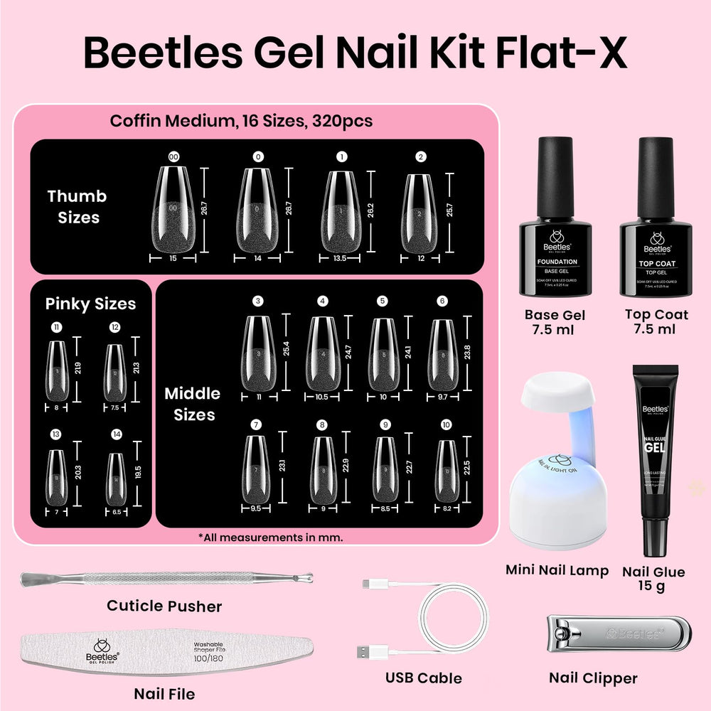 Beetles Nail clipper and file set for precise shaping