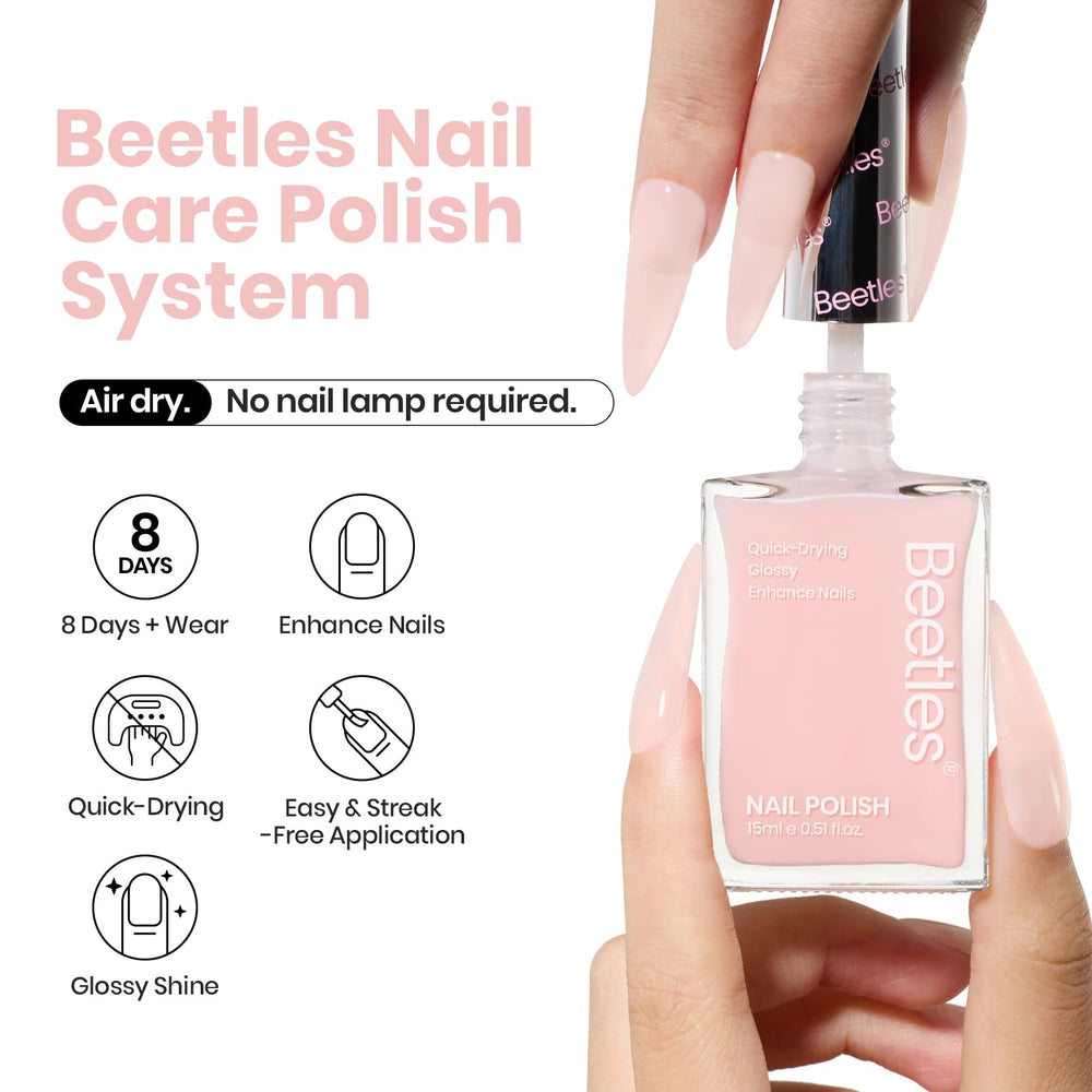 Beetles Nail Concealer being applied for a natural pink jelly look