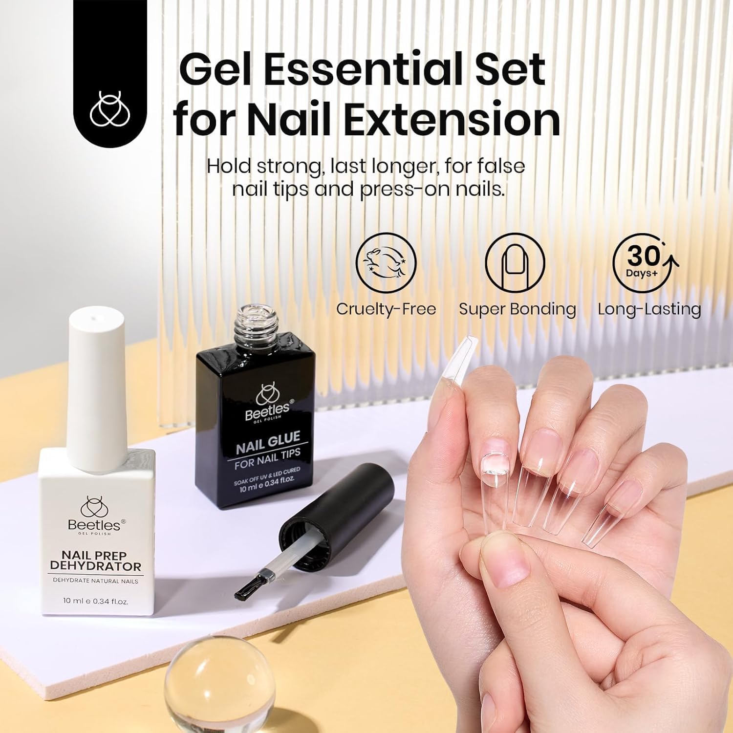 Beetles nail dehydrator with a 6mm brush for thorough cleansing and better base adhesion.