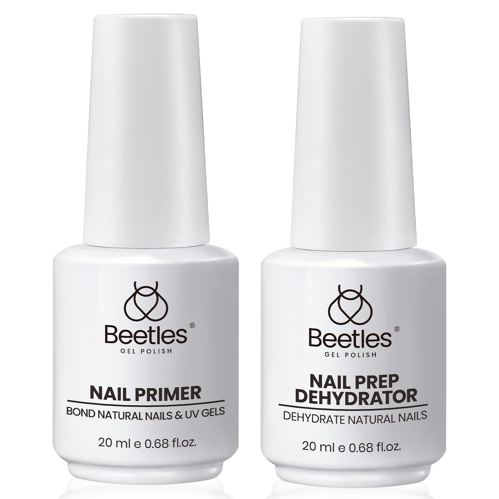 Beetles Nail Dehydrator and Primer bottle ready for prep and strong adhesion.