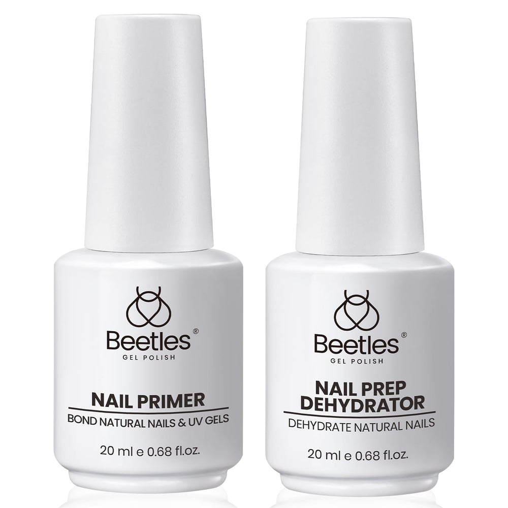 Beetles Nail Dehydrator and Primer bottle ready for prep and strong adhesion.