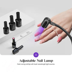 Beetles nail dryer clamp base enables versatile mounting on desk.