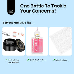 Beetles Nail Glue Remover in action shows precise application with minimal mess.