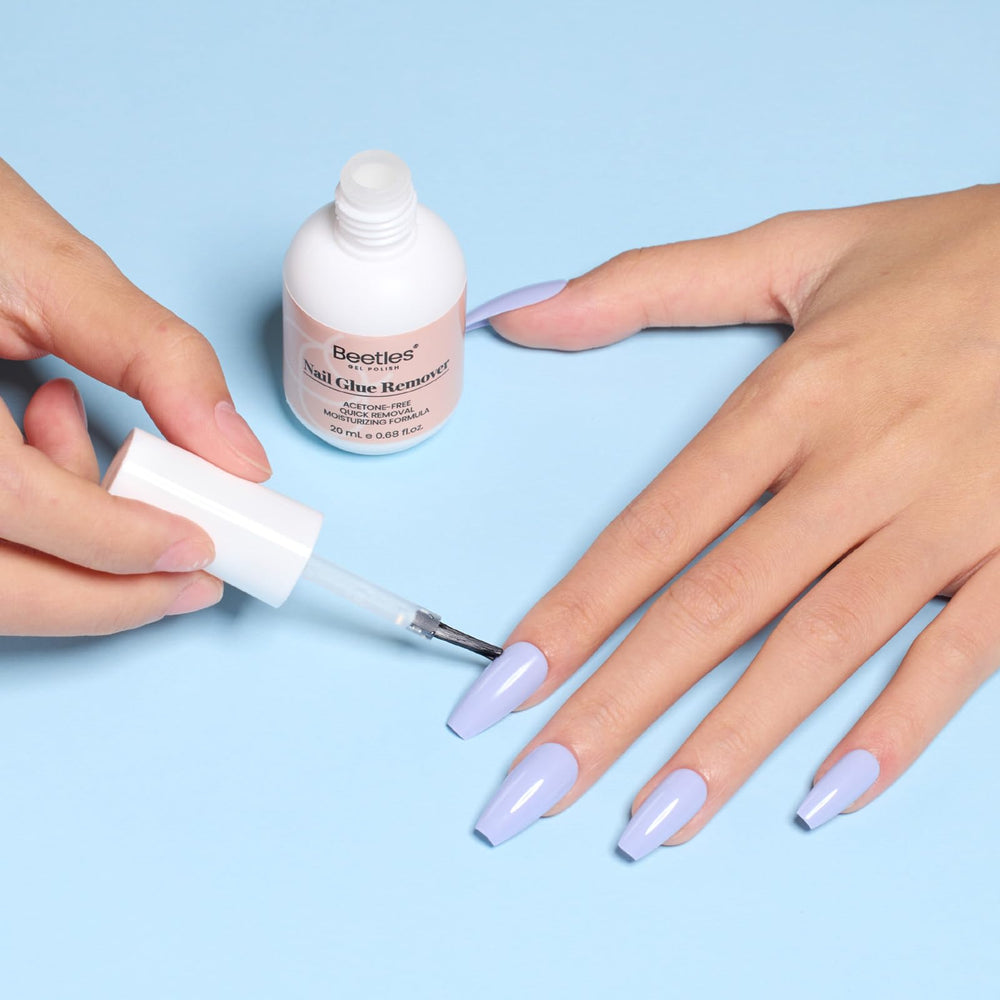 Beetles Nail Glue Remover brush close-up enables precise, targeted application.