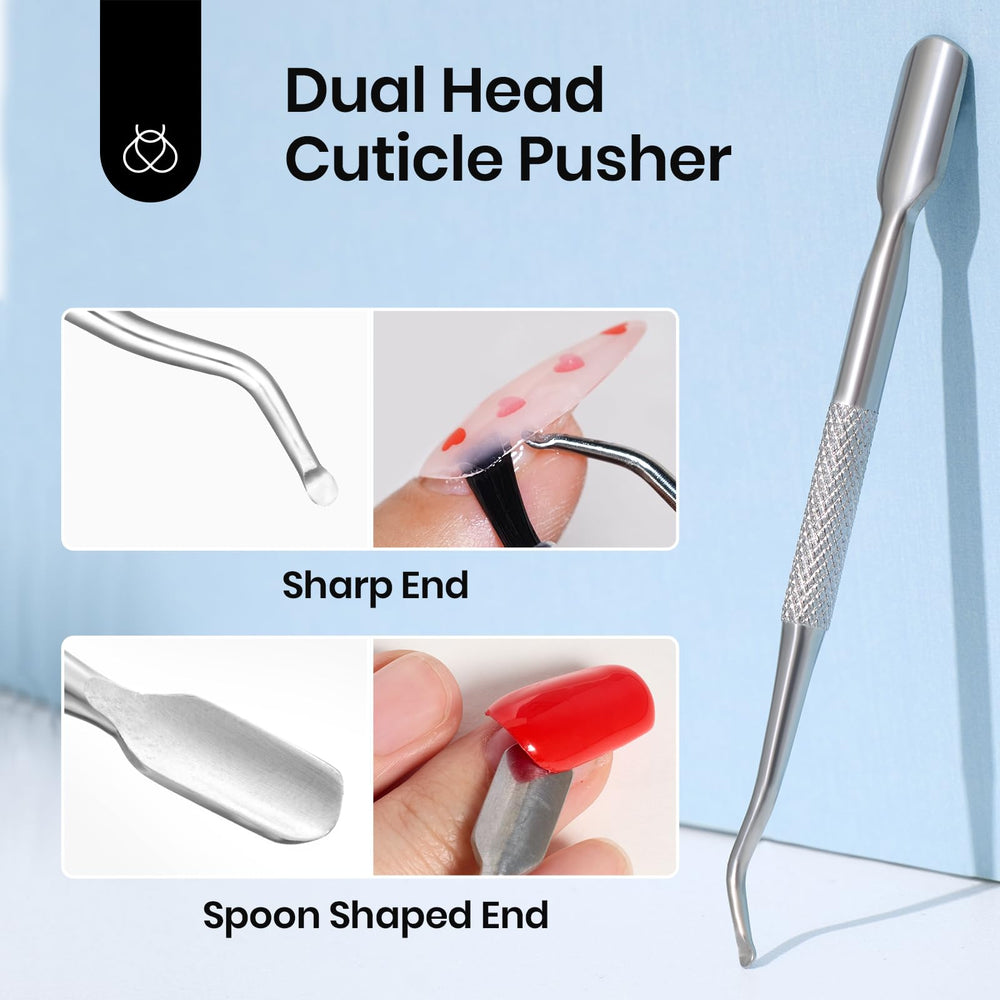 Beetles Nail Glue Remover dual-ended cuticle tool for easy lifting and cleanup.