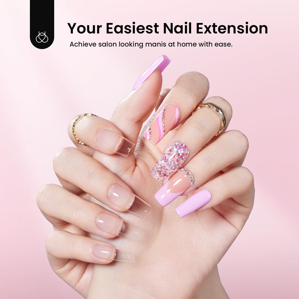 Beetles nail glue squeeze tube for precise application during extensions