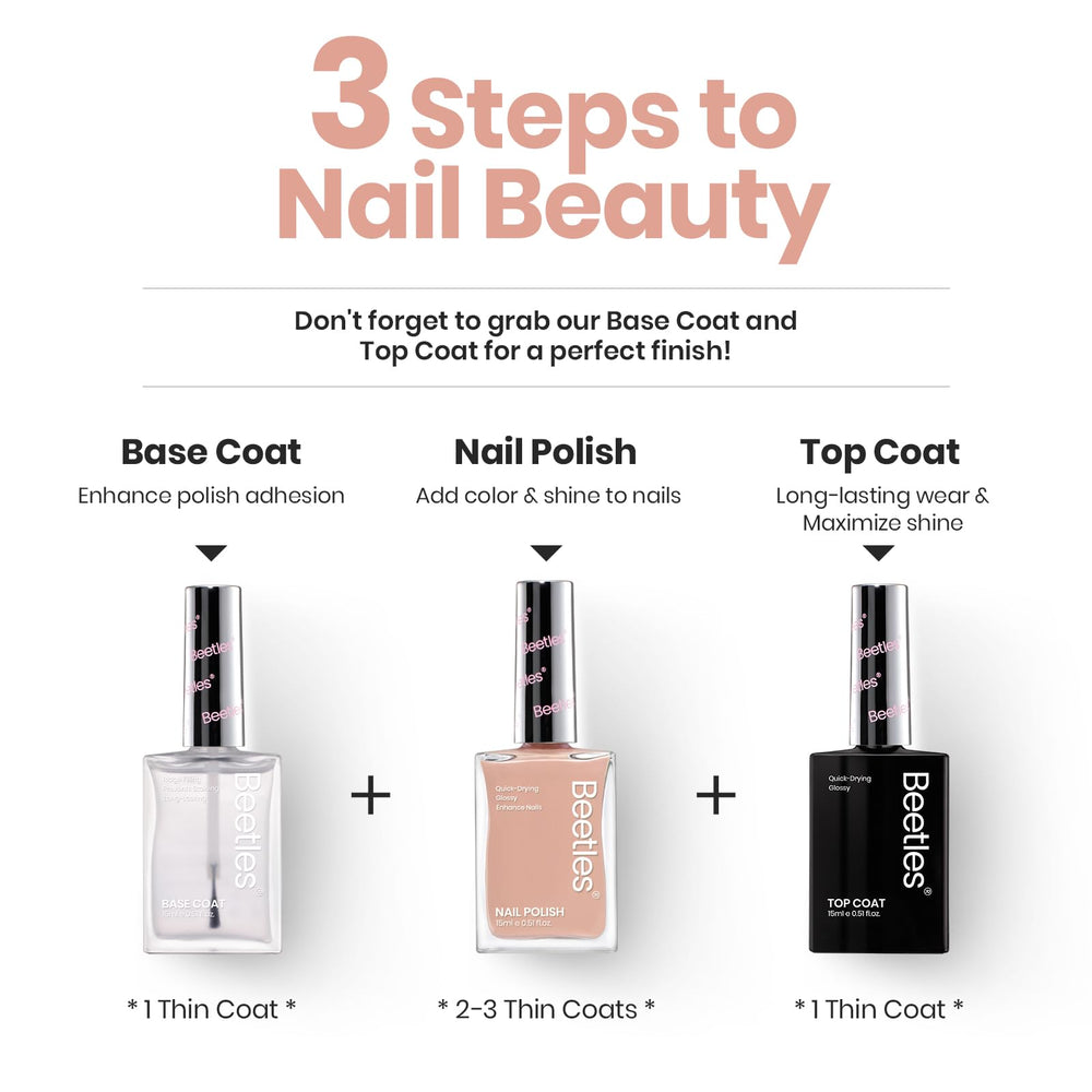 Beetles Jelly Nude polish air-dry formula with no lamp curing required.