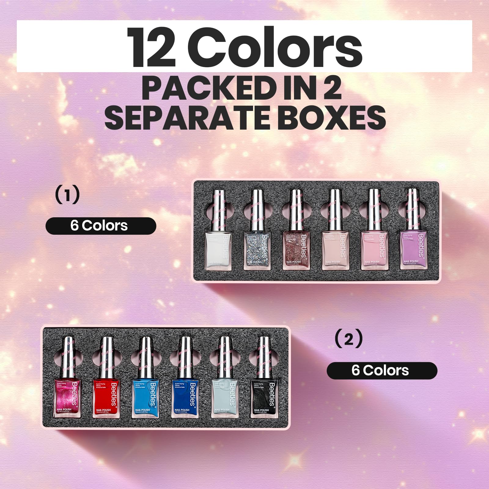 Beetles base and top coat for durable, shiny manicure