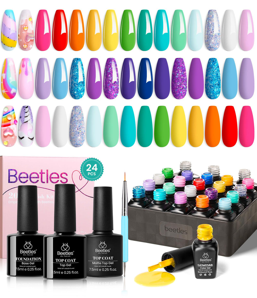 Beetles nail polish bottles on display, ideal for gifting.