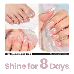 Beetles Milky Way fast-drying glitter topcoat on nails