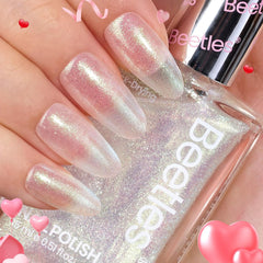 Beetles Milky Way glitter topcoat swatch for a dazzling DIY manicure