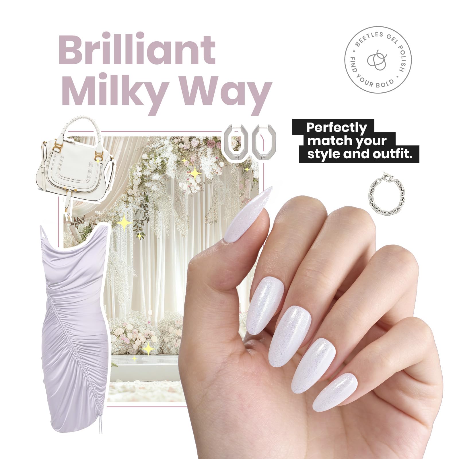 Beetles Milky Way topcoat with no UV lamp needed for home use