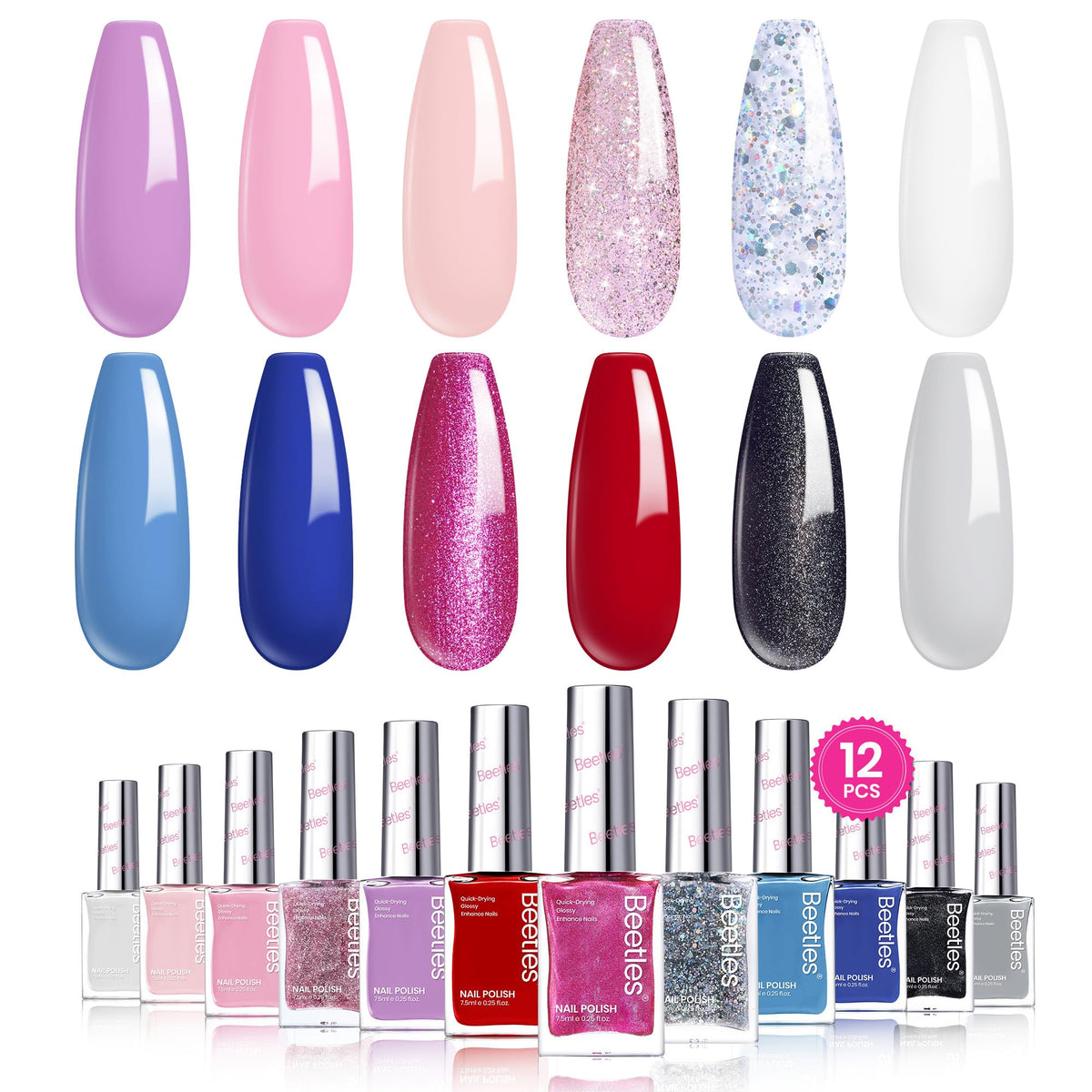 Beetles 12-color nail polish palette for daily looks