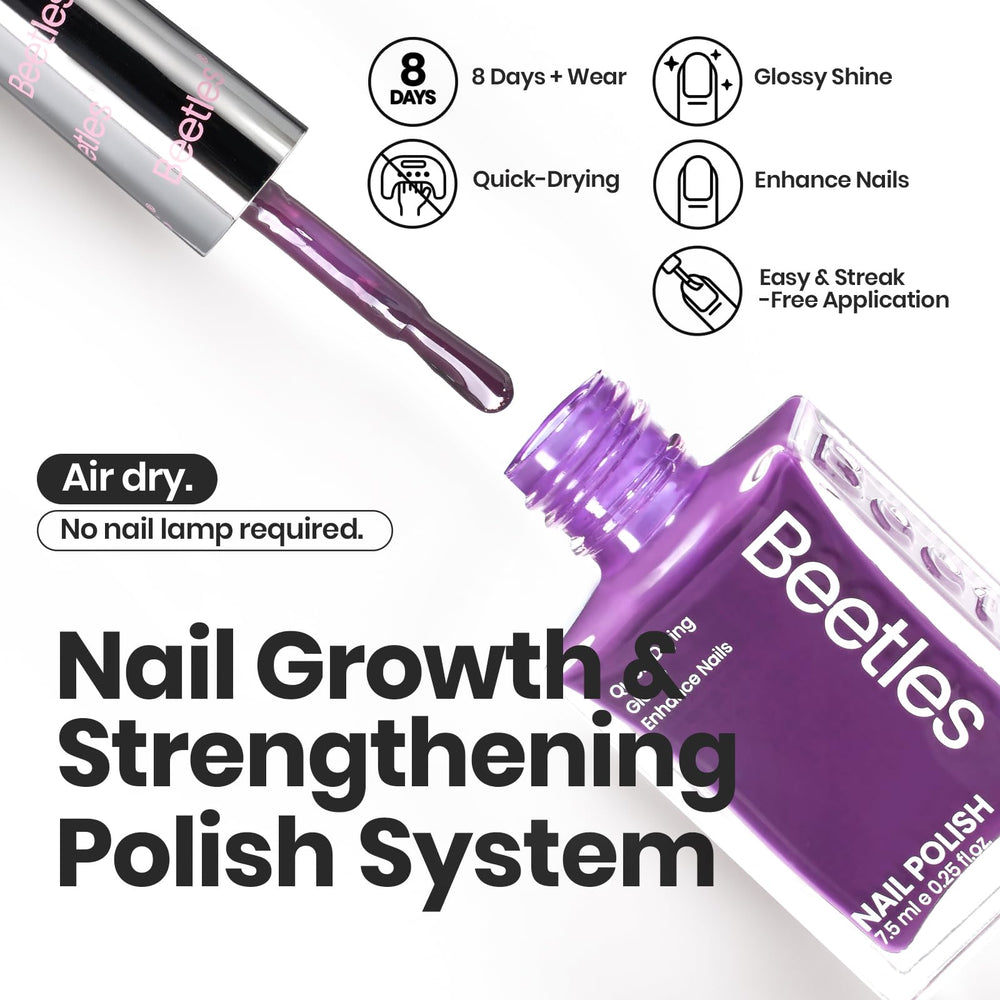 Beetles Gel Polish swatches on nails highlight glossy finish.