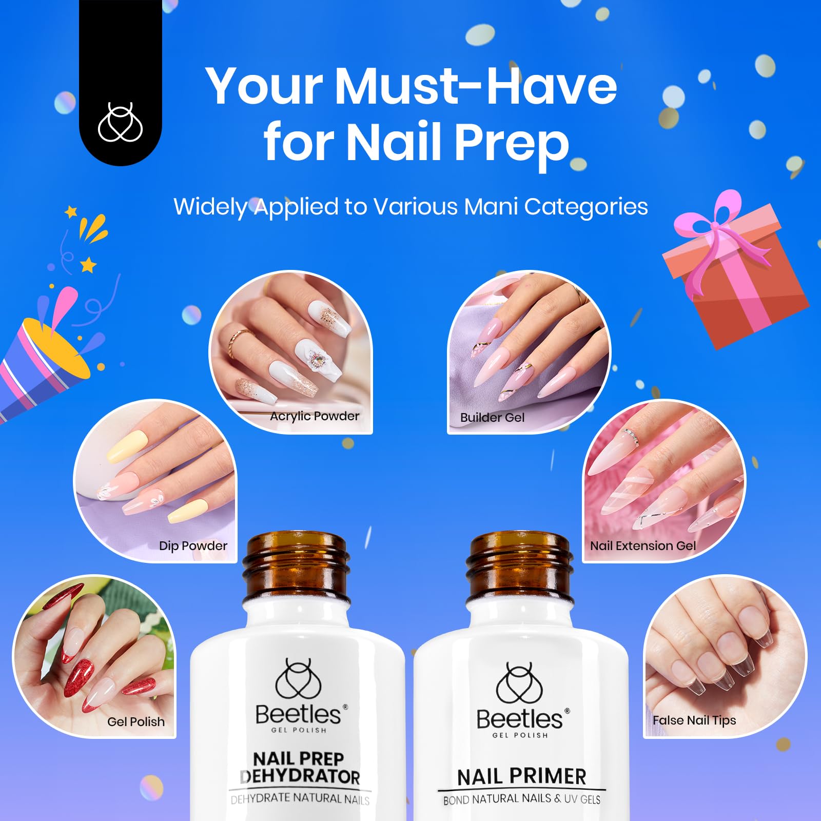 Beetles nail prep duo packaging shot for easy salon use