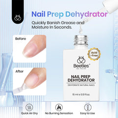 Beetles Nail Primer 15ml bottle close-up, acid-free formula for smooth gel application