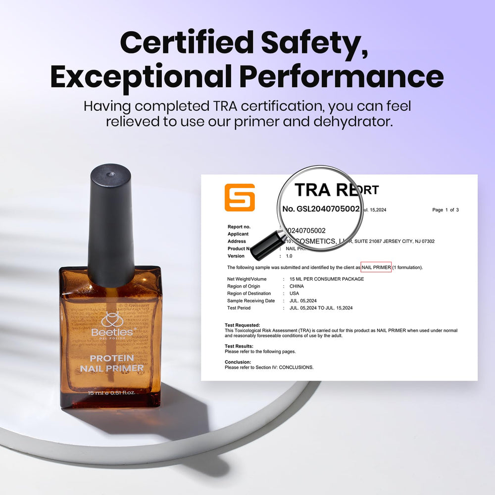 Beetles primer showcases keratin-infused formula for nail nourishment.