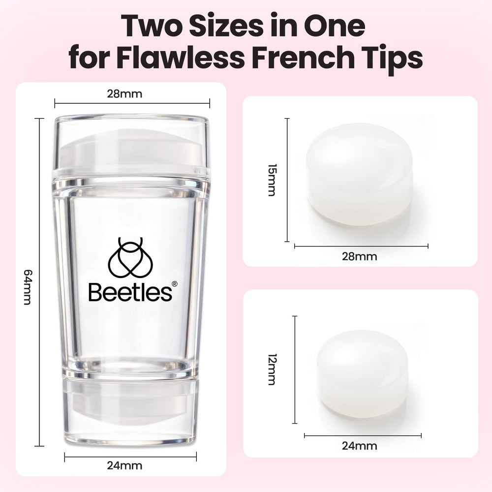 Beetles dual stamp heads in 1.1 and 0.94 inches for varying designs