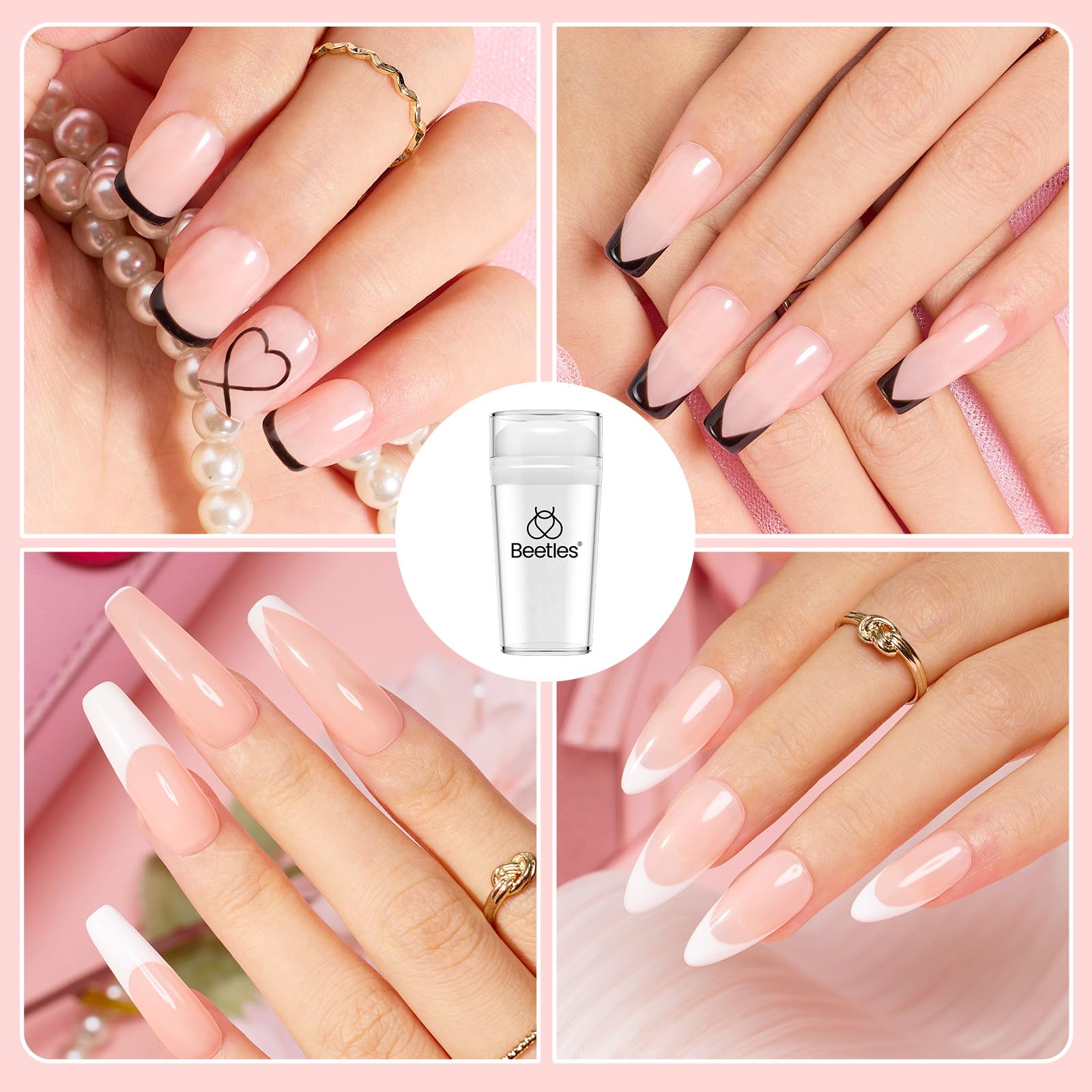 Beetles nail stamping polish 8g bottle for vibrant designs.