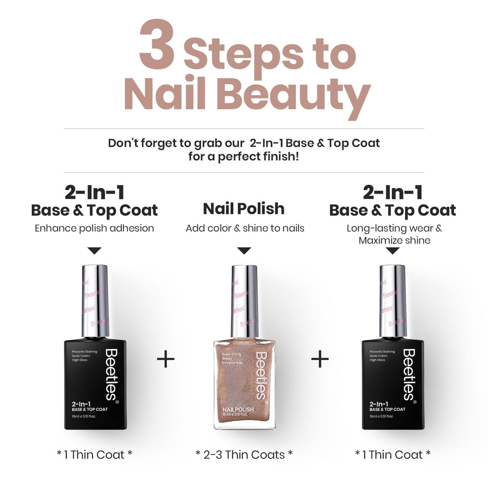 Beetles Nail Strengthener 2in1 dry-time dries in minutes without lamps.