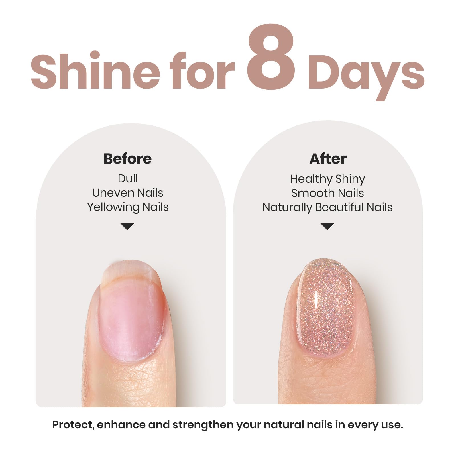 Beetles Nail Strengthener 2in1 no-uv-lamp required for easy home use.